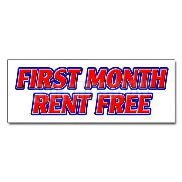 Safety Sign, 48 in Height, Vinyl, 18 in Length, First Month Rent Free